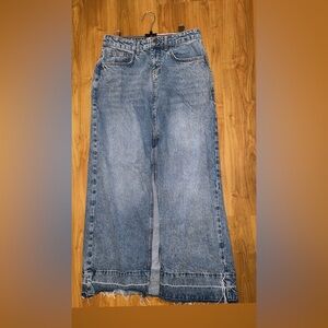 Blue Denim Maxi Skirt